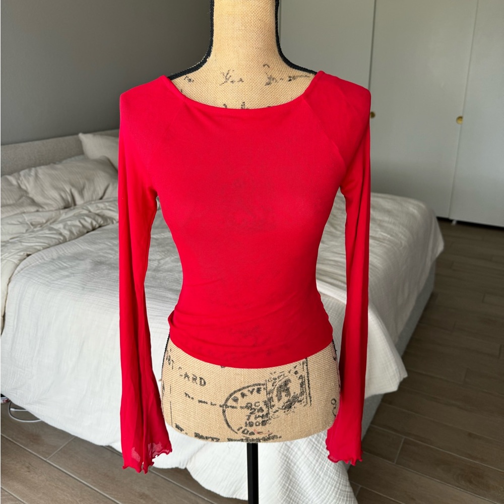 Red Mesh Top